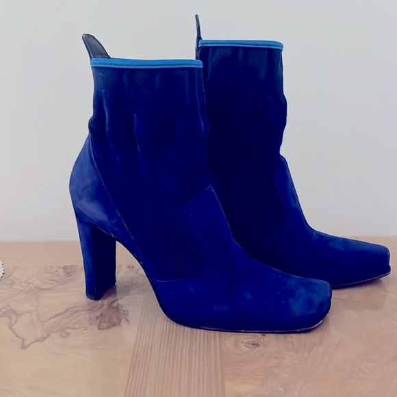 Loriblu Shoes - Loriblu Womens Booties Genuine Leather (Suede) Hi hill Colour Blue
